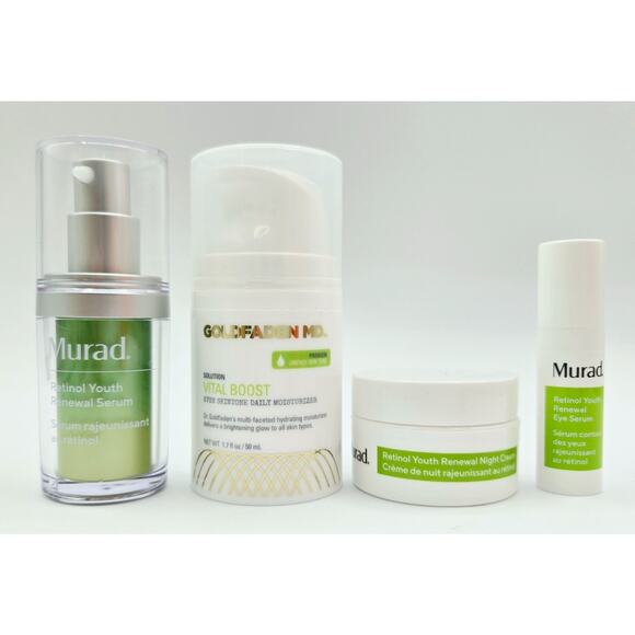 Murad Retinol Youth Renewal Serum + Goldfadden Vital Boost Brightener Serum SET